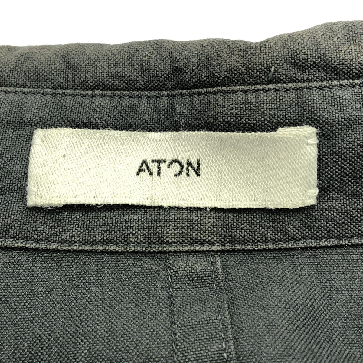 ATON エイトン 日本製 長袖 シャツ 6 グレー メンズ