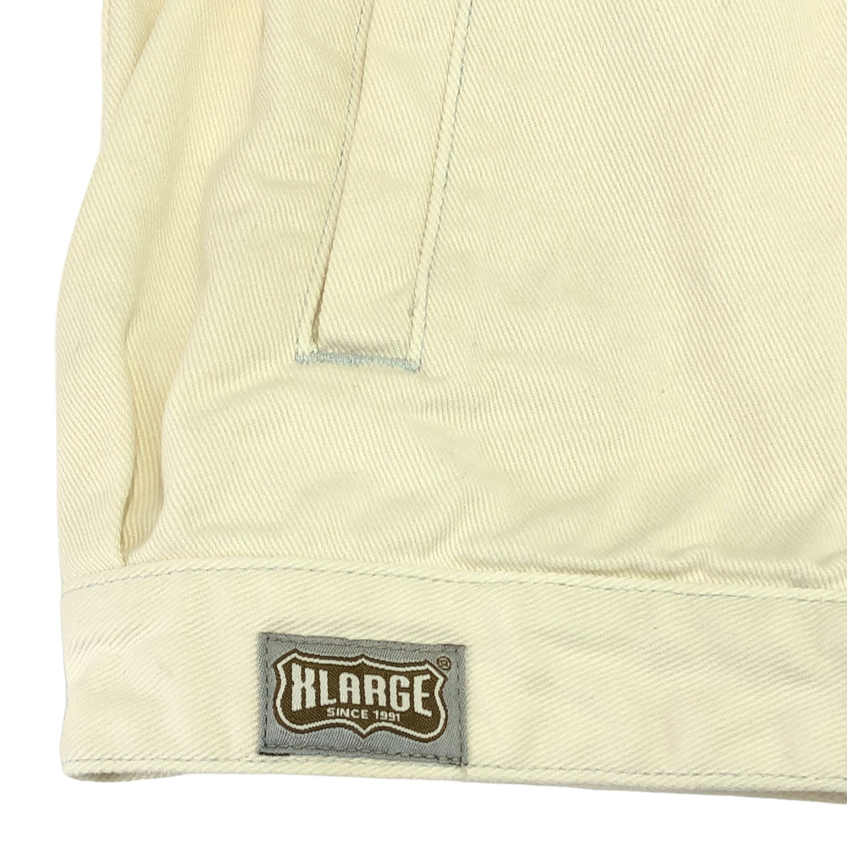 XLARGE エクストララージ バックプリント ワークジャケット M ホワイト カバーオール メンズ