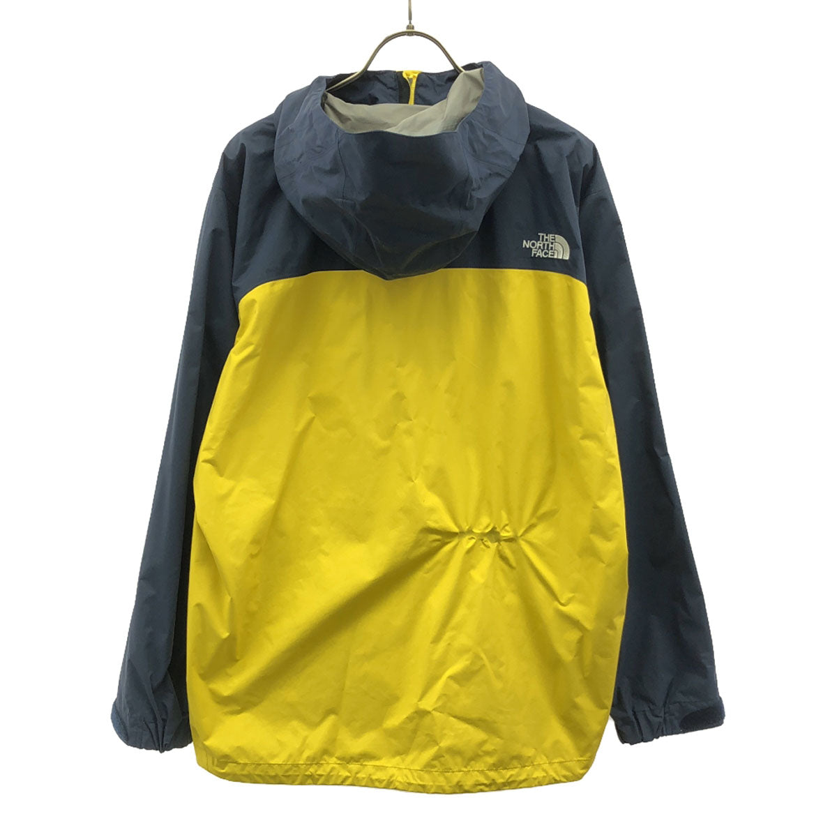 THE NORTH FACE ザノースフェイス ロゴ刺繍 ドットショット ジャケット M イエロー×ネイビー アウトドア NP61530 メンズ