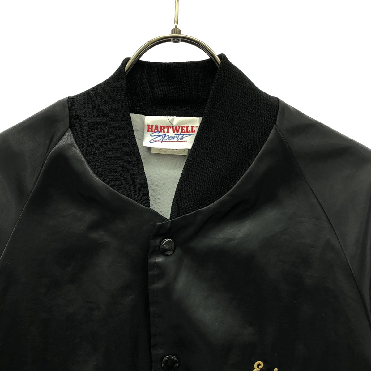 HARTWELL ハートウェル 80s 90s USA製 オールド 刺繍 スタジャン S ブラック バック刺繍 メンズ