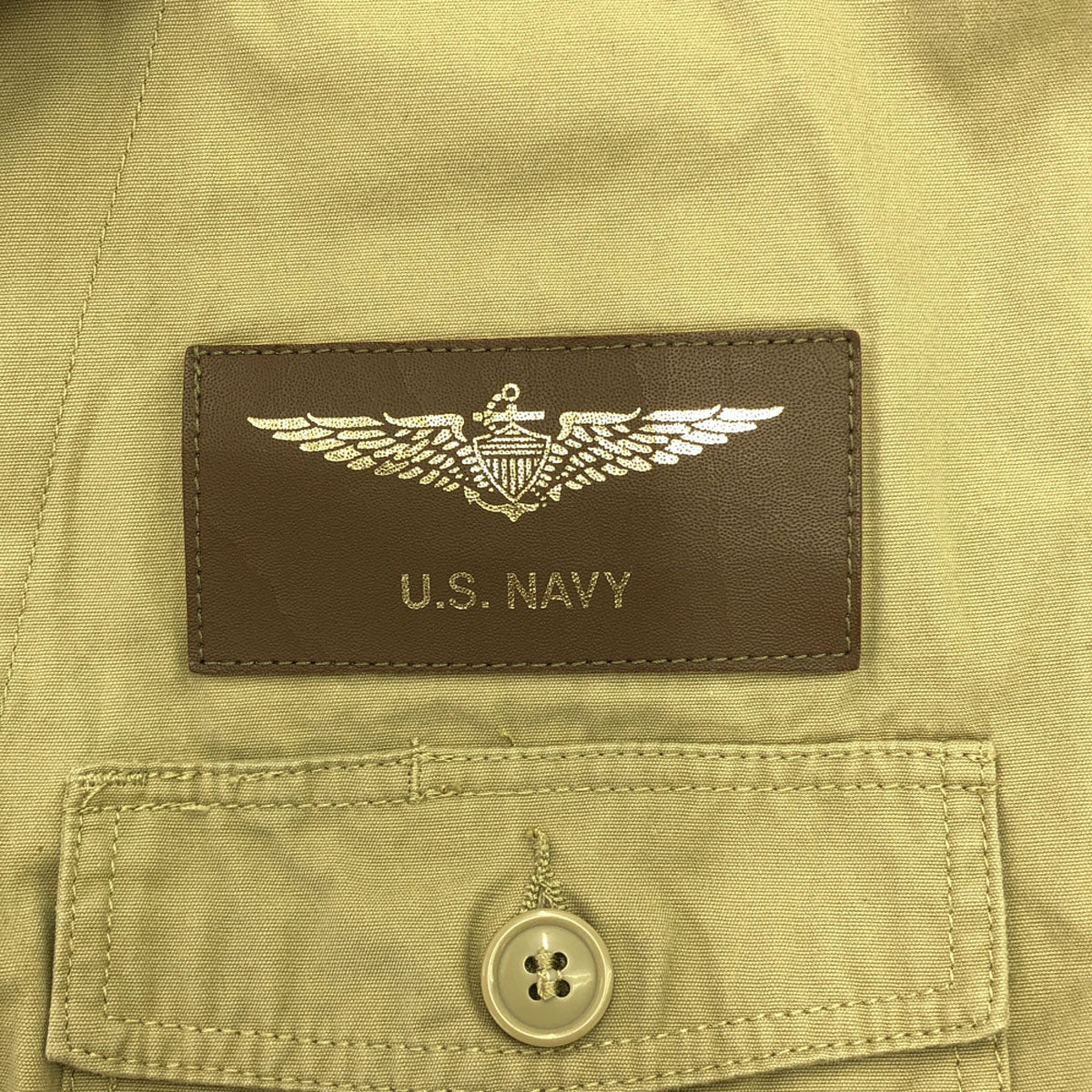 セスラ U.S.NAVY AN-J2 フライトジャケット M ベージュ メンズ