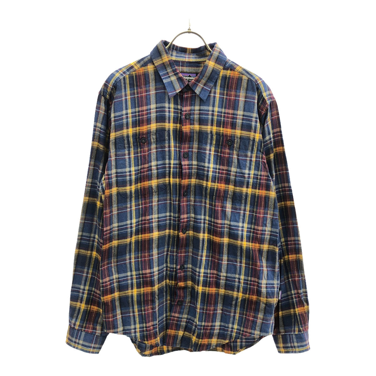 patagonia パタゴニア チェック柄 長袖 ピマ コットン シャツ S ブルー系 アウトドア 53837 メンズ