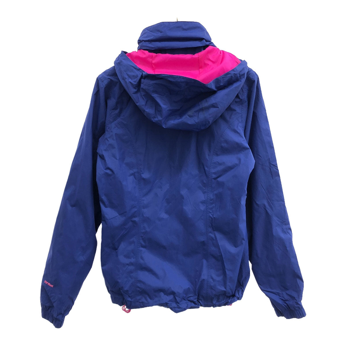 THE NORTH FACE ザノースフェイス ロゴ刺繍 フード付き ナイロンジャケット XS ブルー 裏メッシュ アウトドア NPW01407 レディース