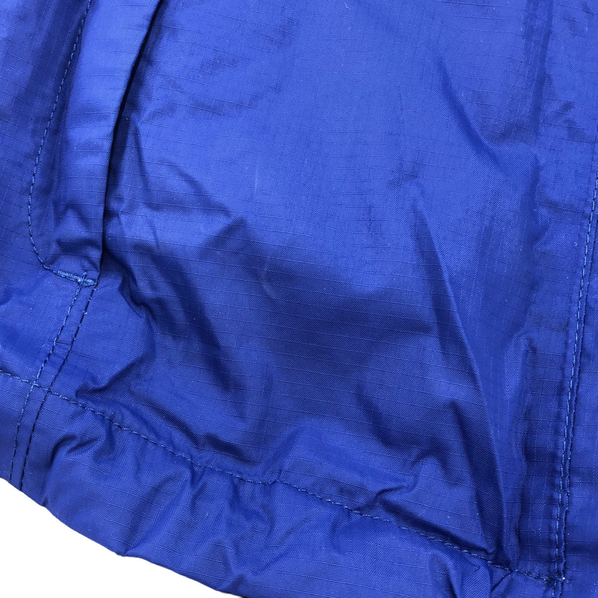 THE NORTH FACE ザノースフェイス ロゴ刺繍 フード付き ナイロンジャケット XS ブルー 裏メッシュ アウトドア NPW01407 レディース