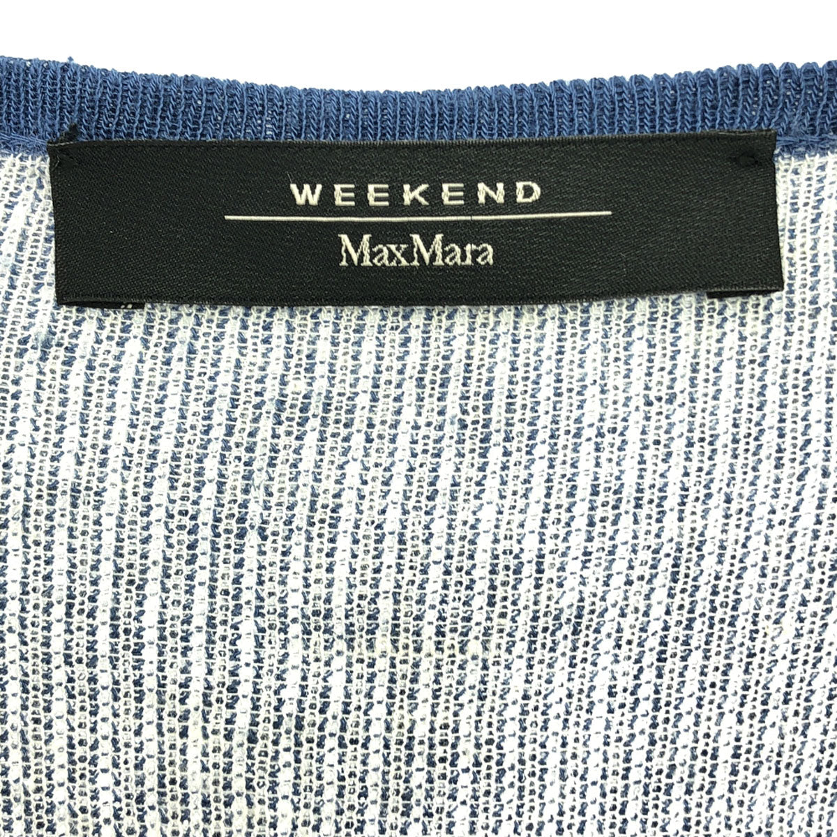 WEEKENDS ウィークエンド 長袖 ロング ニットカーディガン L ブルー MaxMara レディース