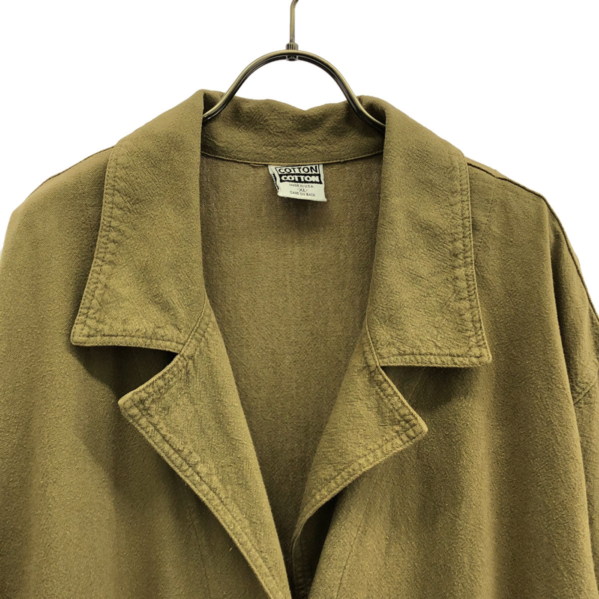 OLD オールド 90s USA製 ロングコート XL ベージュ レディース
