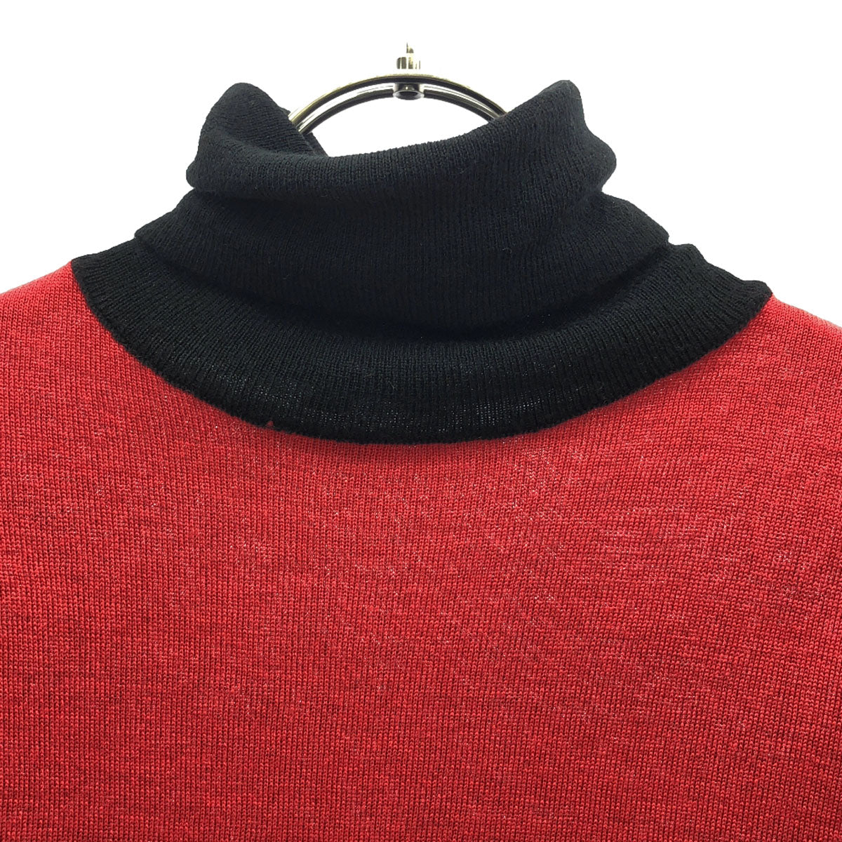 ARMANI EXCHANGE アルマーニ エクスチェンジ ウールブレンド 長袖 タートルネック セーター XS レッド×パープル ニット レディース