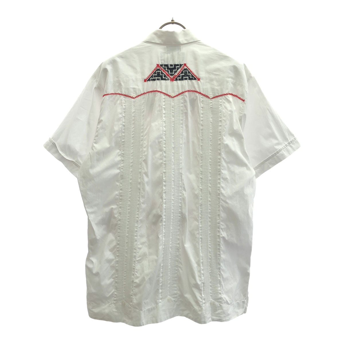 Oaxaca オアハカ 刺繍 半袖 メキシカン シャツ L ホワイト メンズ