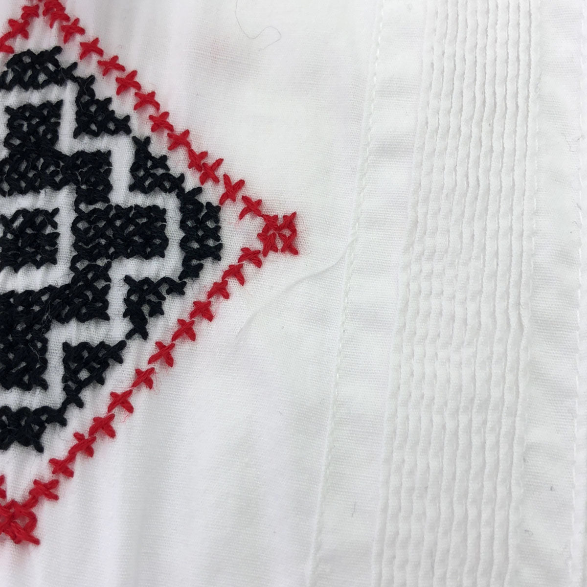 Oaxaca オアハカ 刺繍 半袖 メキシカン シャツ L ホワイト メンズ