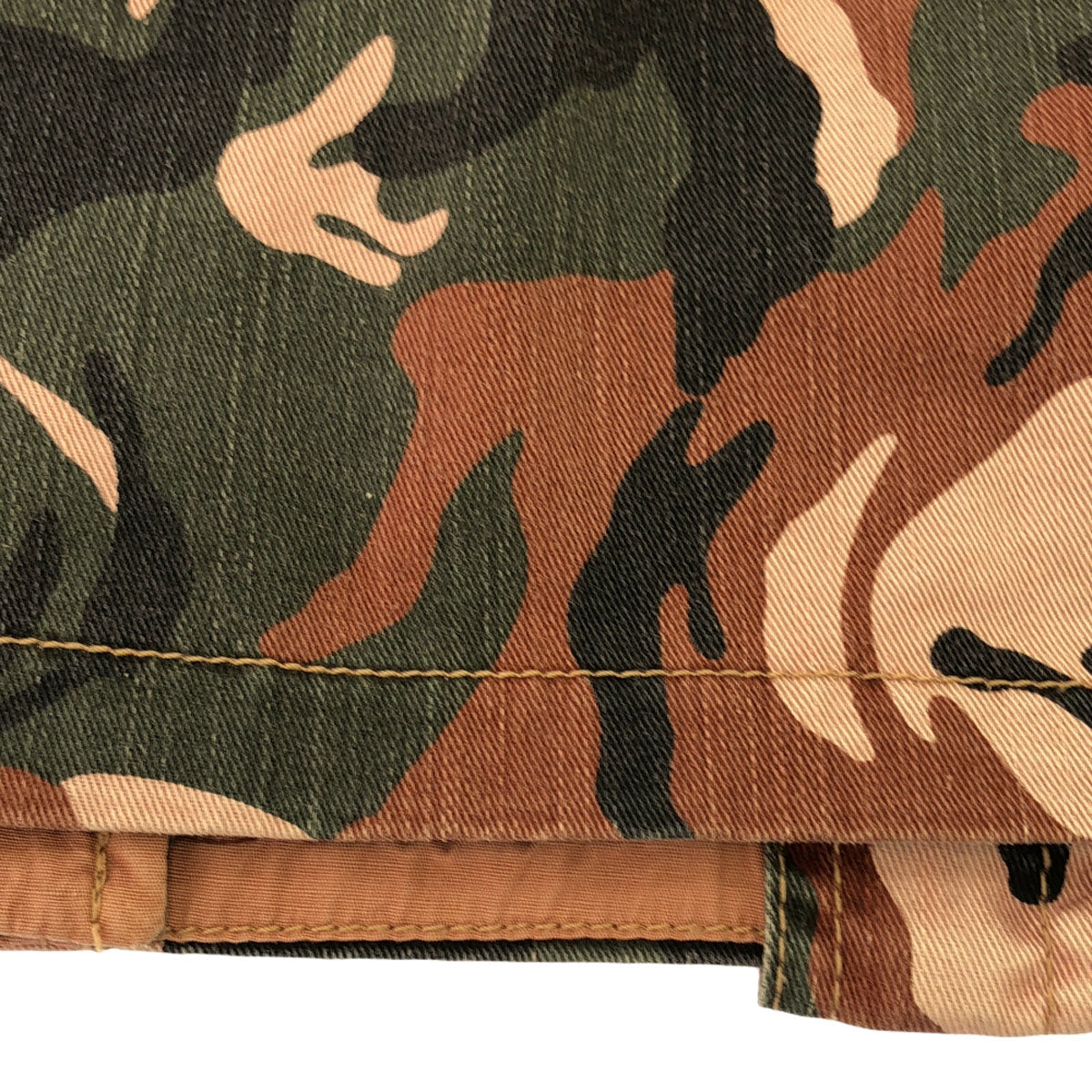 DIESEL ディーゼル カモフラ 半袖 ジャケット XS カーキ系 迷彩柄 レディース