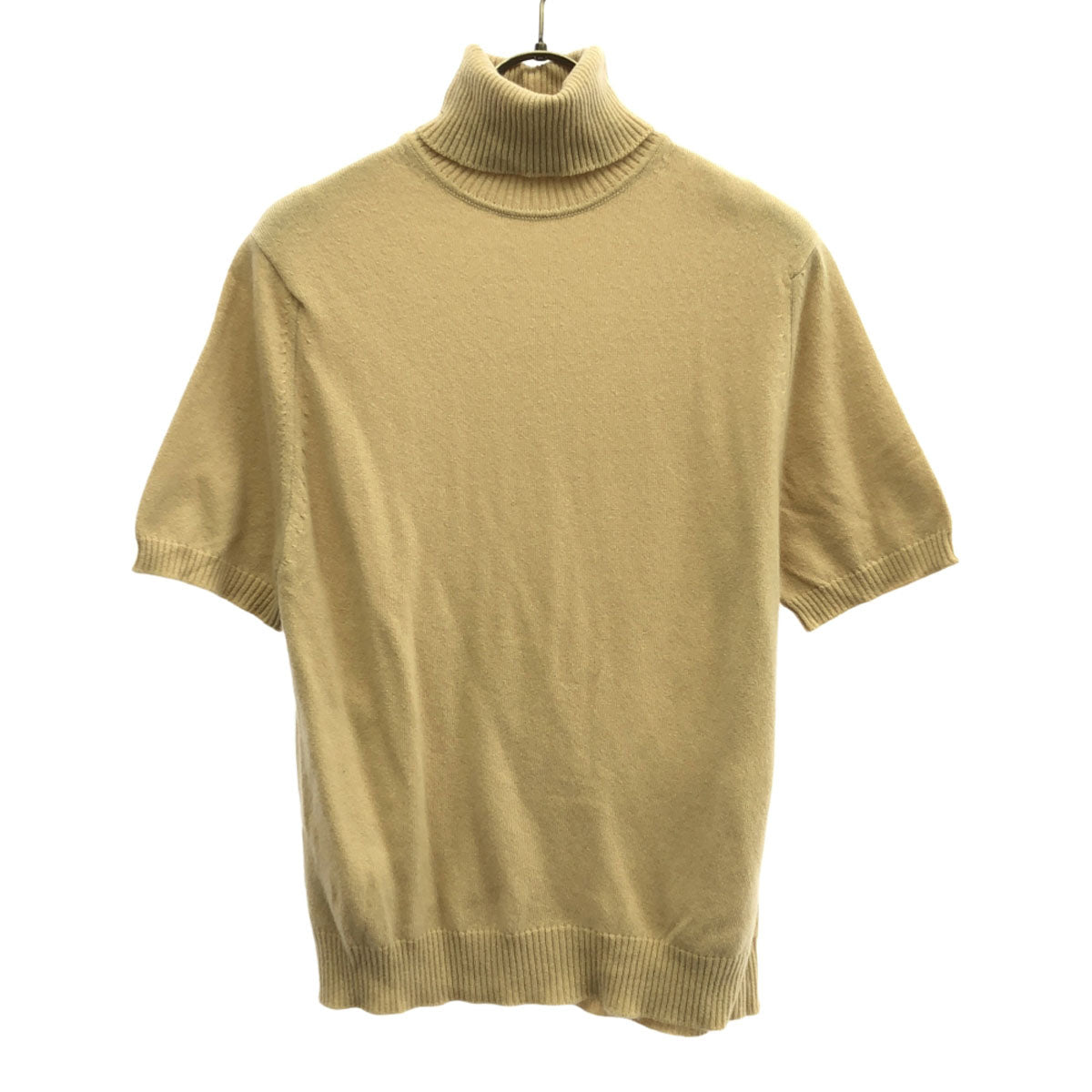 BALLANTYNE バランタイン カシミア 半袖 タートルネック セーター 38 ベージュ ニット レディース