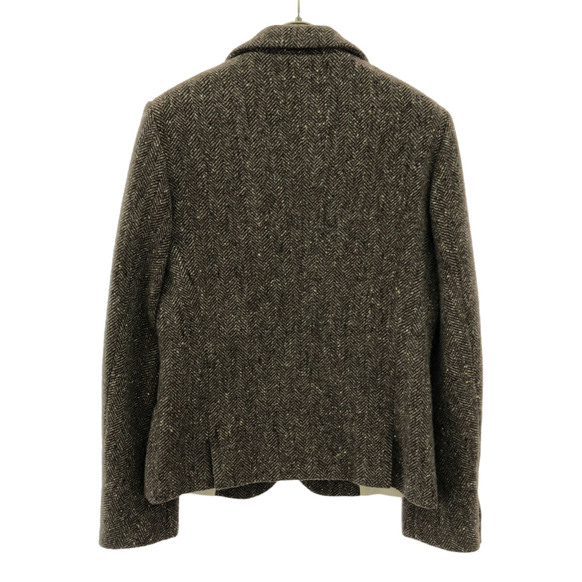 JIL SANDER ジルサンダー イタリア製 カシミヤブレンド ヘリンボーン柄 テーラードジャケット 38 ブラウン系 レディース