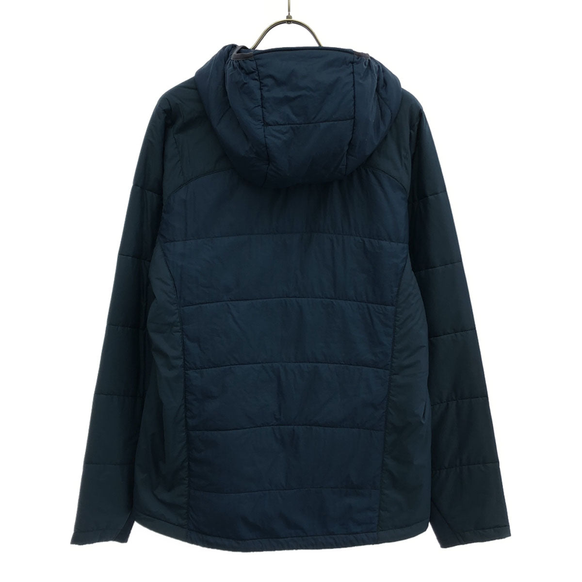 mont-bell モンベル ロゴ刺繍 フード付き 中綿ジャケット M ブルー アウトドア 1101538 メンズ