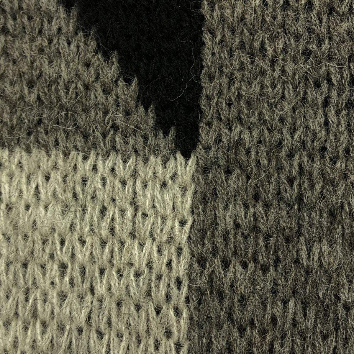 Valentino Garavani ヴァレンティノガラヴァーニ 90s イタリア製 オールド 幾何学 長袖 ニット M グレー系 セーター メンズ