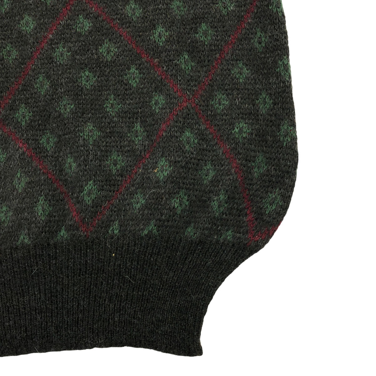 Valentino Garavani ヴァレンティノガラヴァーニ 90s イタリア製 オールド 総柄 長袖 クルーネック ニット S チャコールグレー系 セーター メンズ