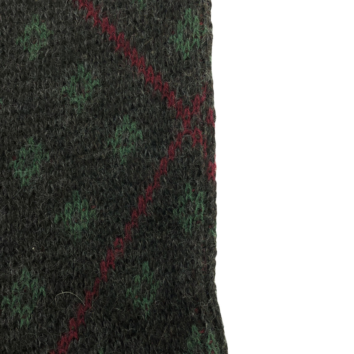 Valentino Garavani ヴァレンティノガラヴァーニ 90s イタリア製 オールド 総柄 長袖 クルーネック ニット S チャコールグレー系 セーター メンズ