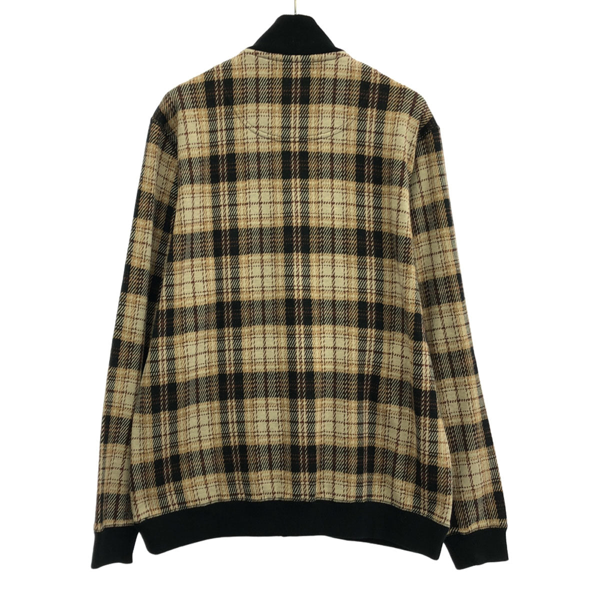 Kinloch Anderson キンロックアンダーソン チェック柄 ワッペン ノーカラージャケット M ベージュ系 メンズ