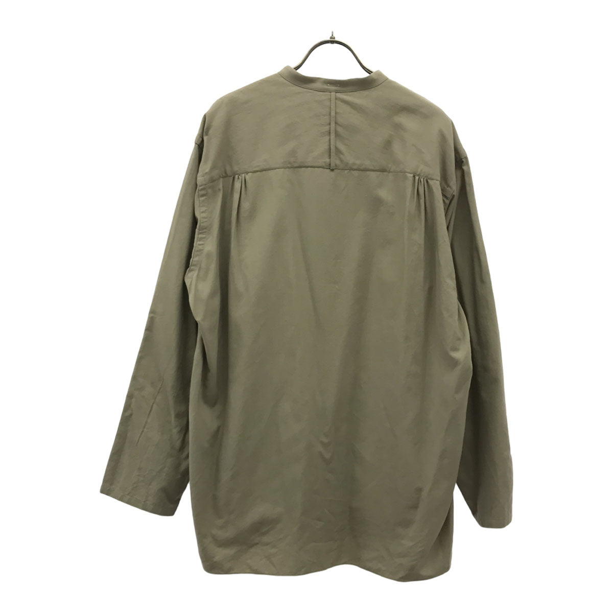 phlannel フランネル 日本製 長袖 ノーカラーシャツ 3 ベージュ メンズ