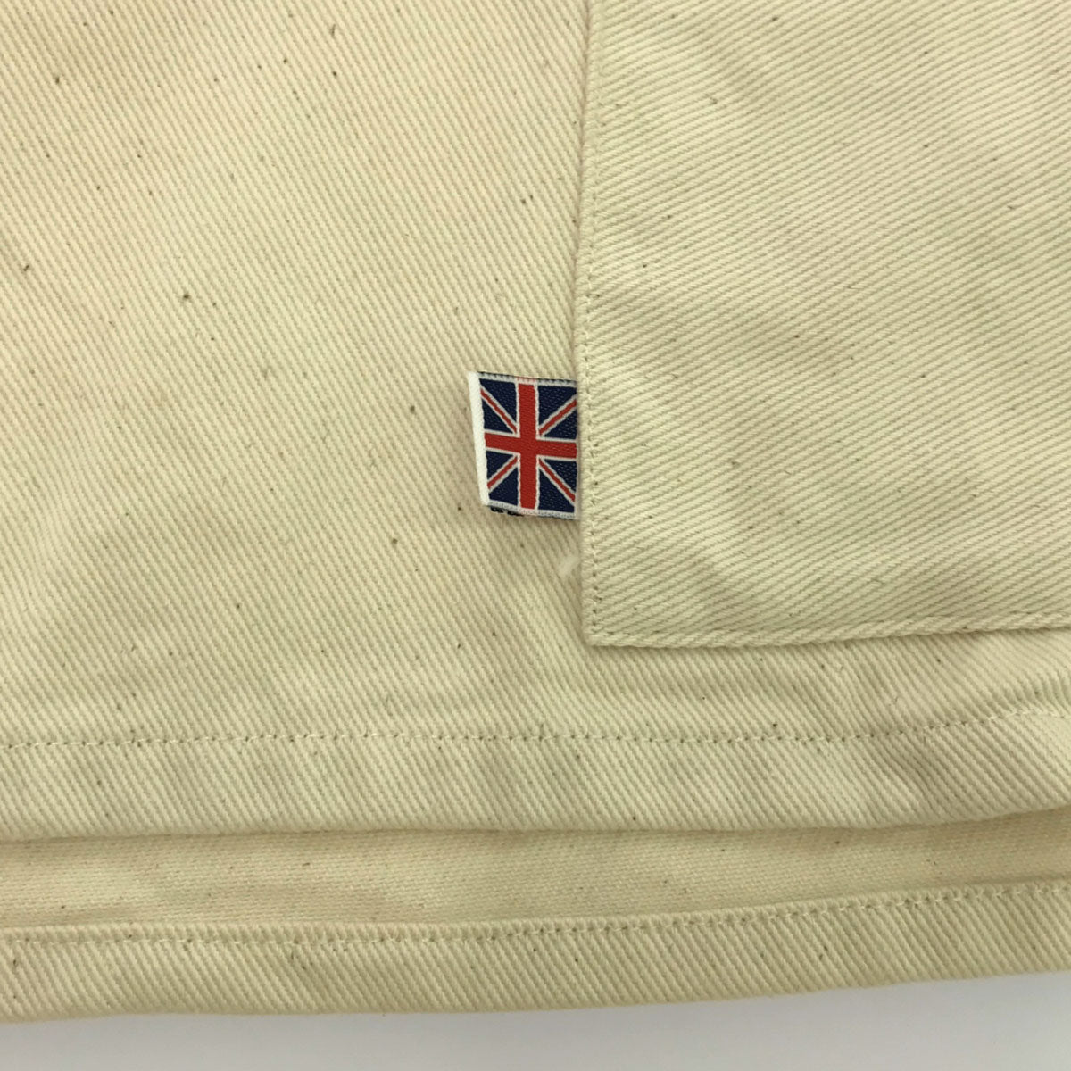 NEWLYNSMOCKS ニューリンスモック イギリス製 長袖 フィッシャーマンズスモック シャツ L アイボリー メンズ
