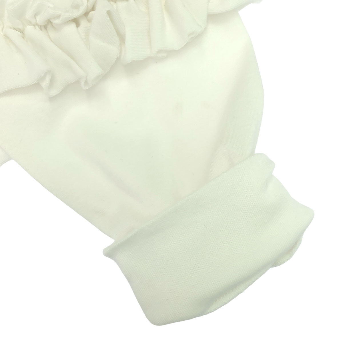 ENFOLD エンフォルド 日本製 長袖 袖フリル サイドスリット チュニック 38 ホワイト レディース