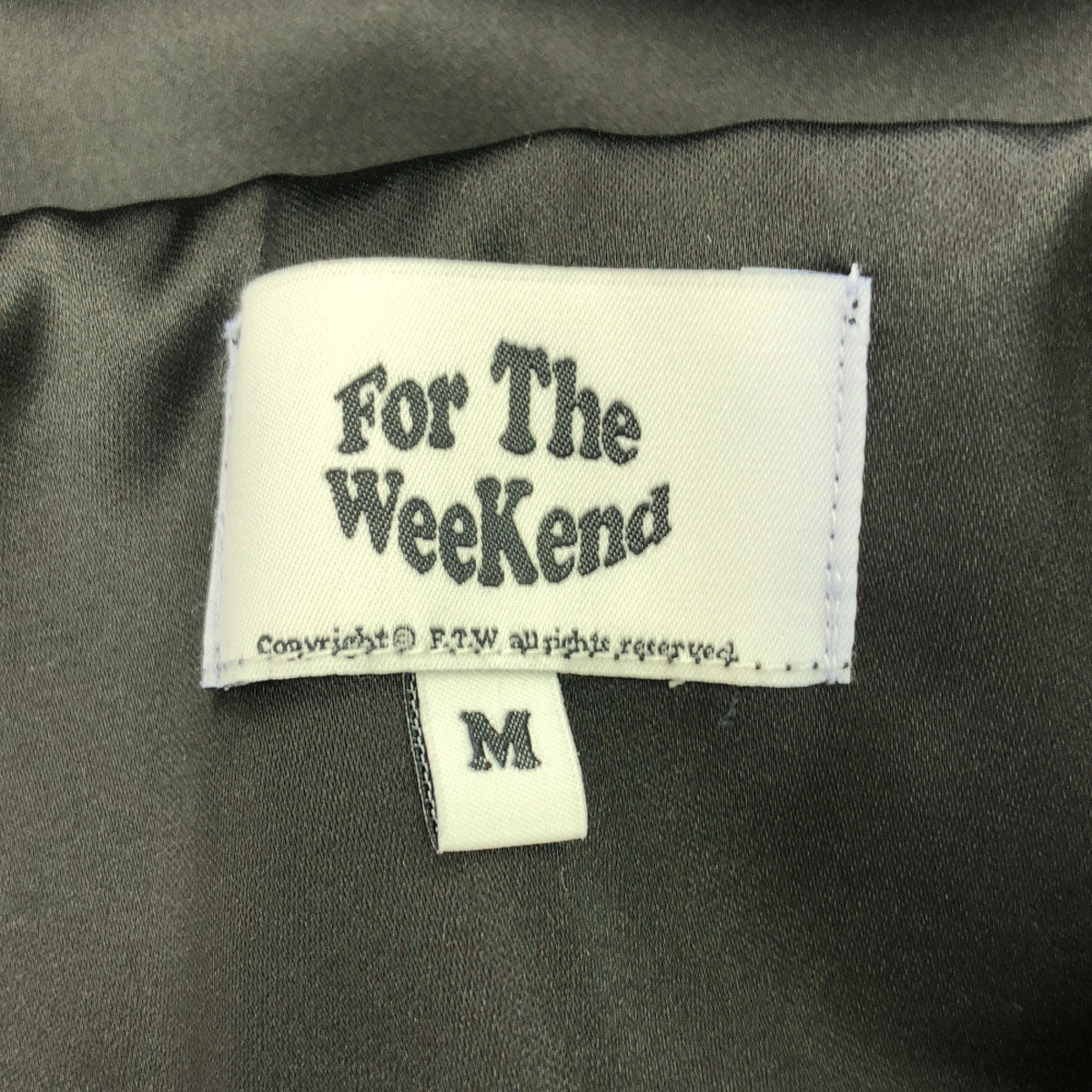 FTW エフティダブリュー 刺繍 スカジャン M ブラック For The Weekend メンズ