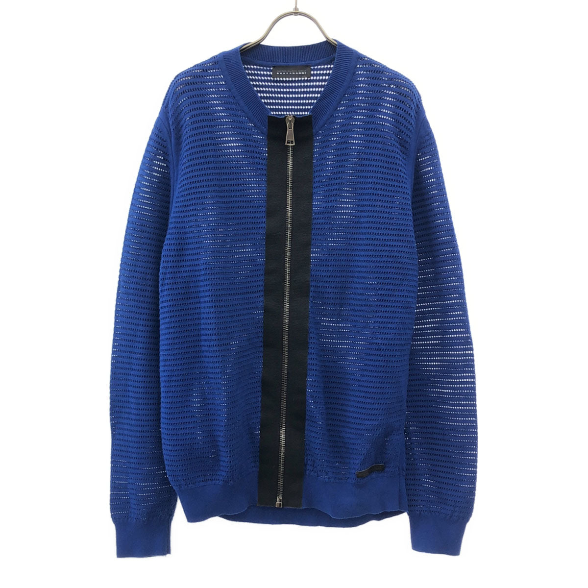 DIESEL BLACK GOLD ディーゼルブラックゴールド イタリア製 ロゴ コットンニット ジップジャケット XXL ブルー ビッグサイズ メンズ