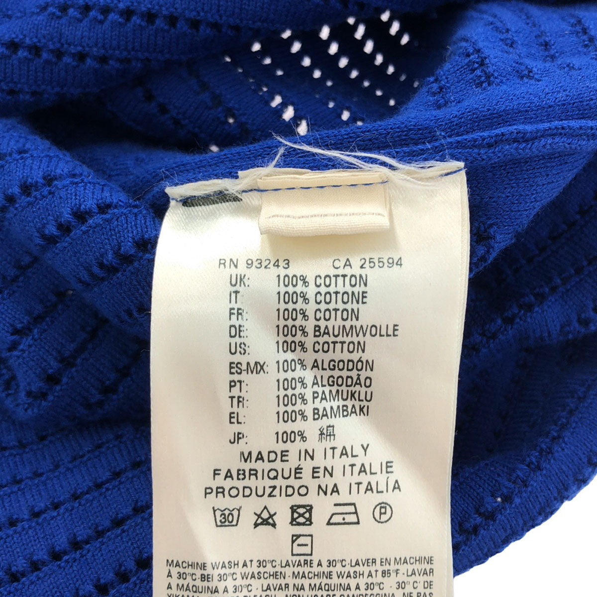 DIESEL BLACK GOLD ディーゼルブラックゴールド イタリア製 ロゴ コットンニット ジップジャケット XXL ブルー ビッグサイズ メンズ