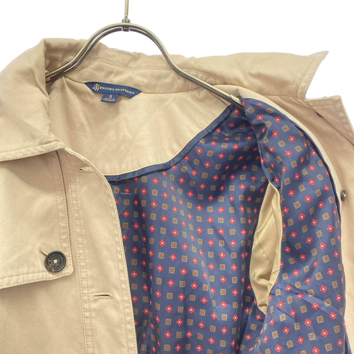 Brooks Brothers ブルックスブラザーズ フード付き トレンチコート 0 ライトベージュ レディース