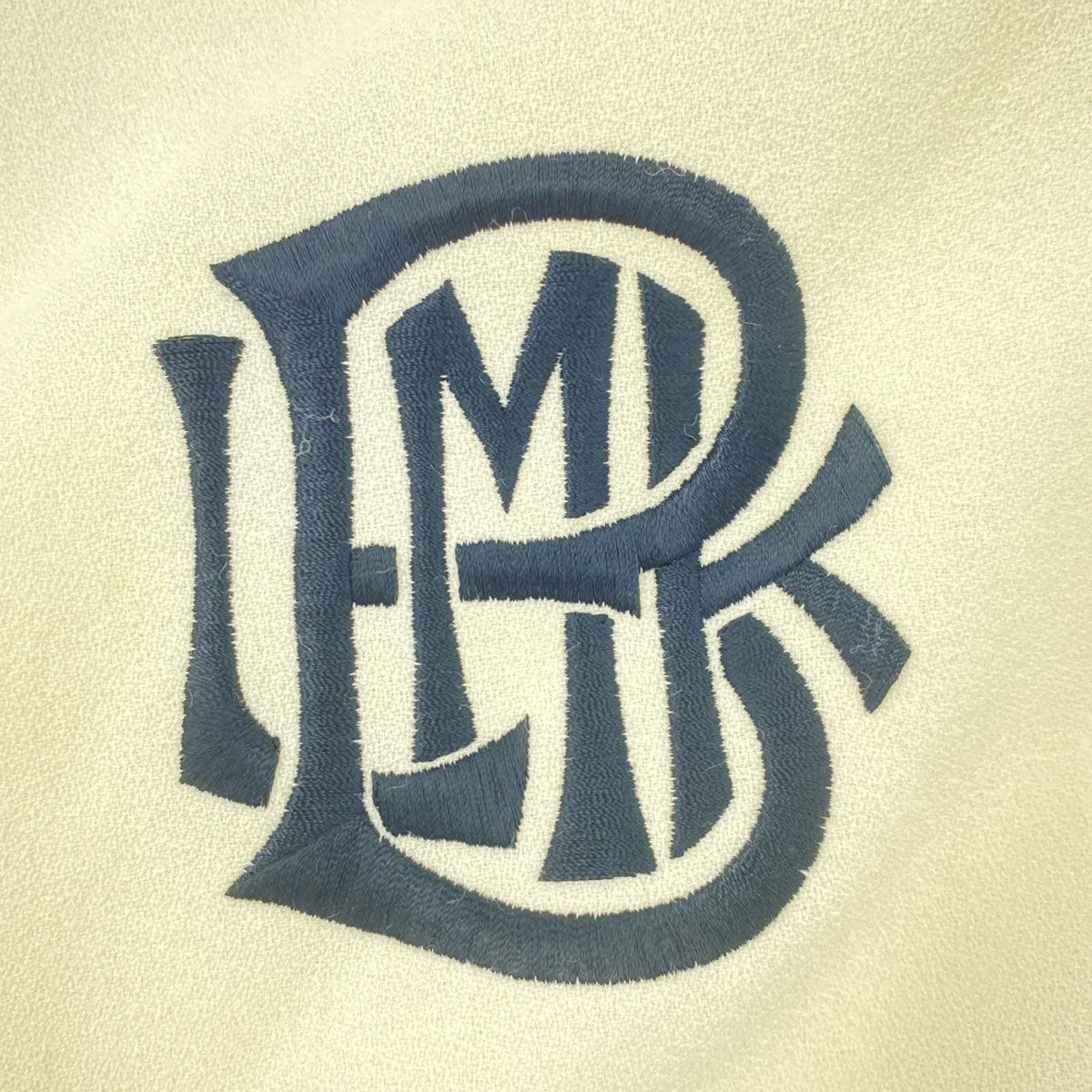 BLAMINK ブラミンク 日本製 ウールブレンド ロゴ刺? 7分袖 フリンジ使い チュニック 36 ホワイト系 レディース