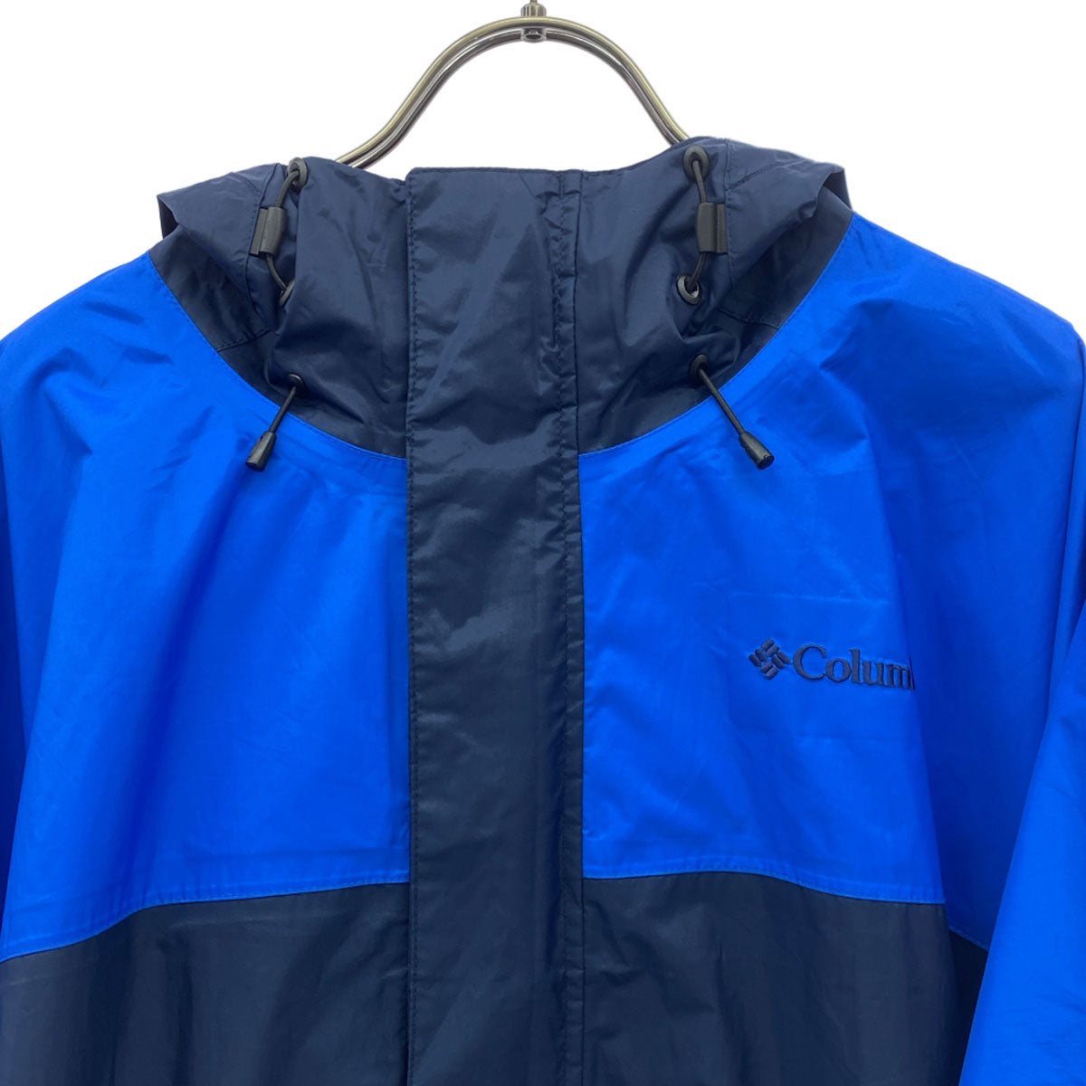 Columbia コロンビア ロゴ刺繍 レインポンチョ レインコート M ネイビー アウトドア PU1639 OMNI-TECH Womack II Pocho メンズ