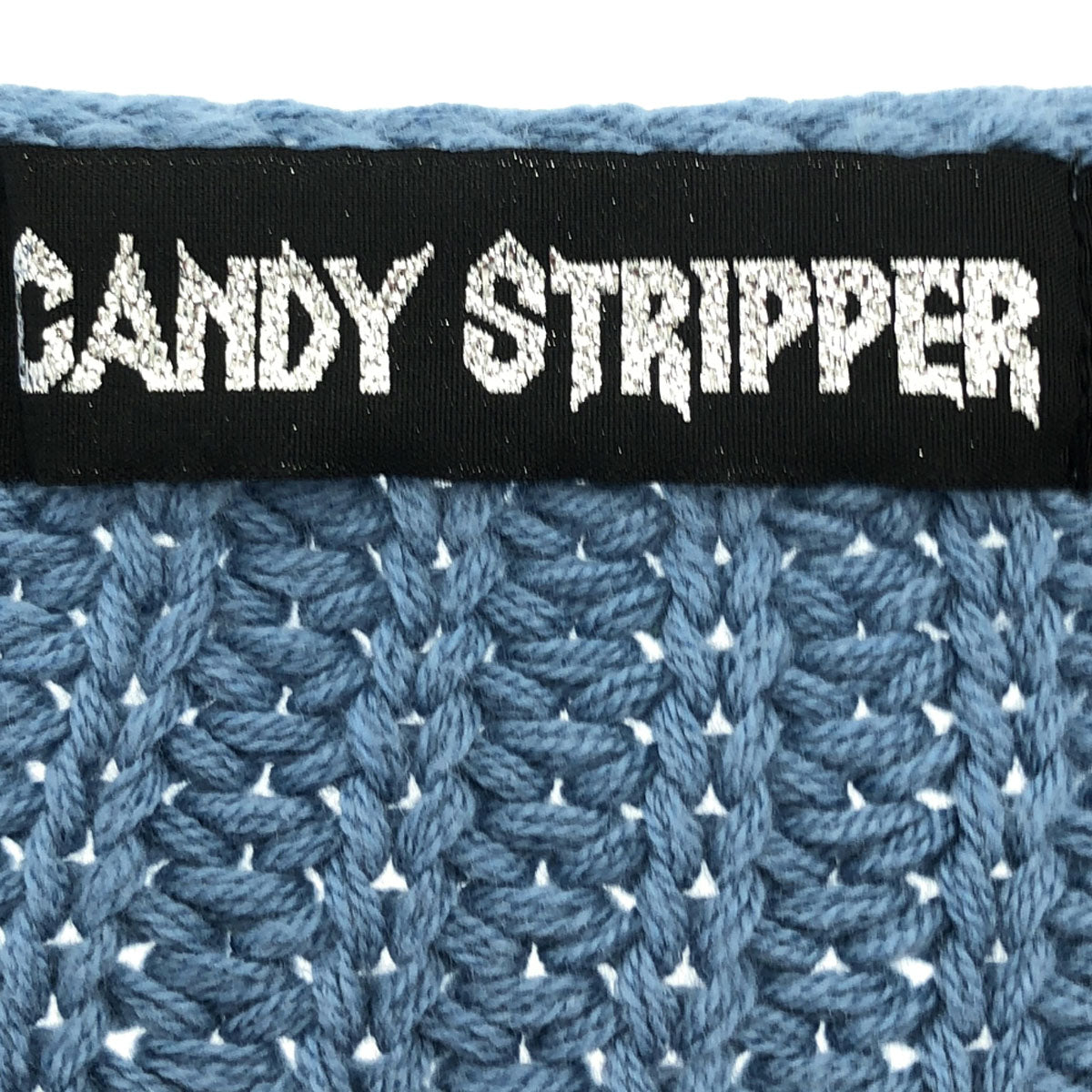 Candy Stripper キャンディーストリッパー ボーダー柄 Vネック ニットベスト 2 ブルー系 レディース