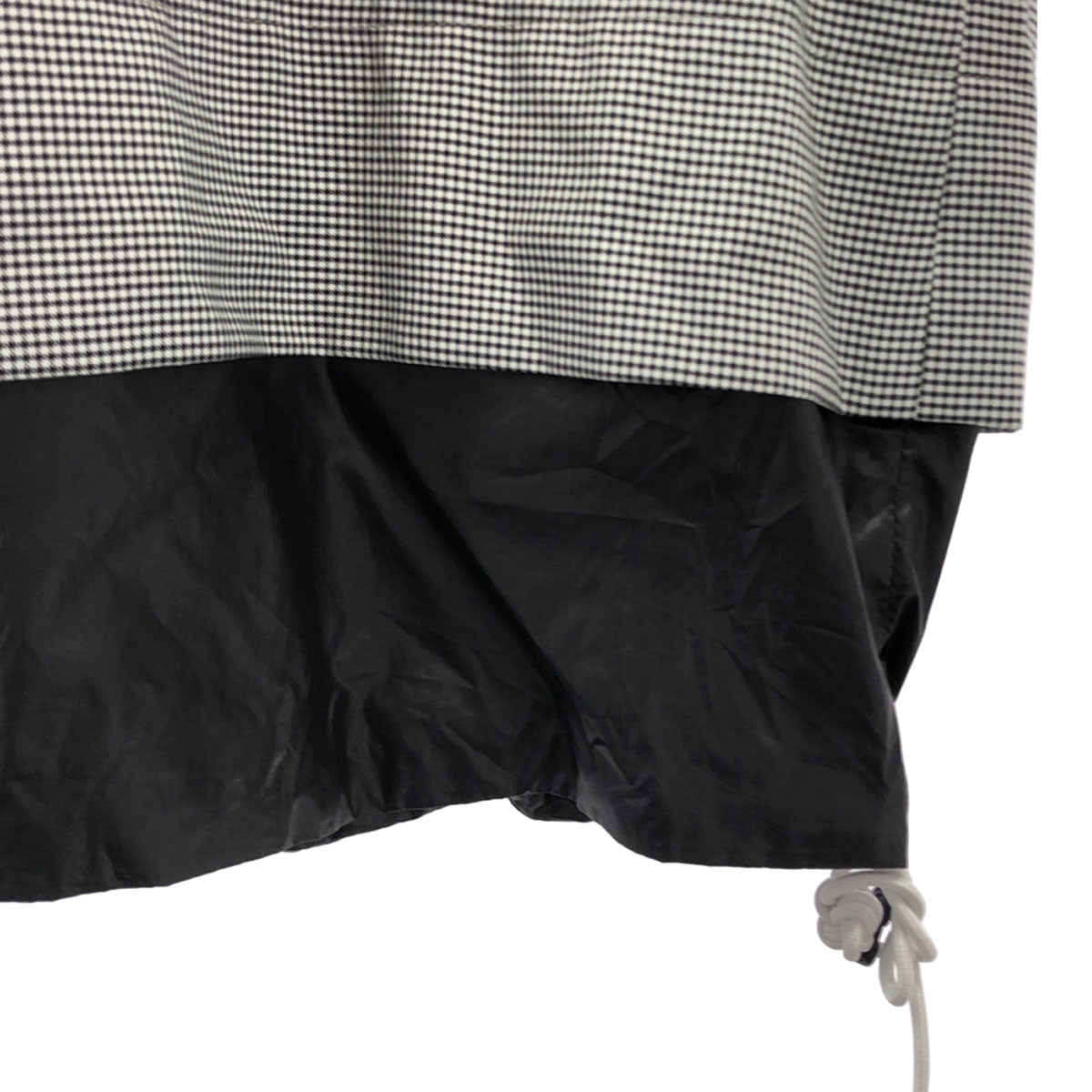 β ベータ 日本製 ギンガムチェック フーディジャケット 9 ブラック系 レディース