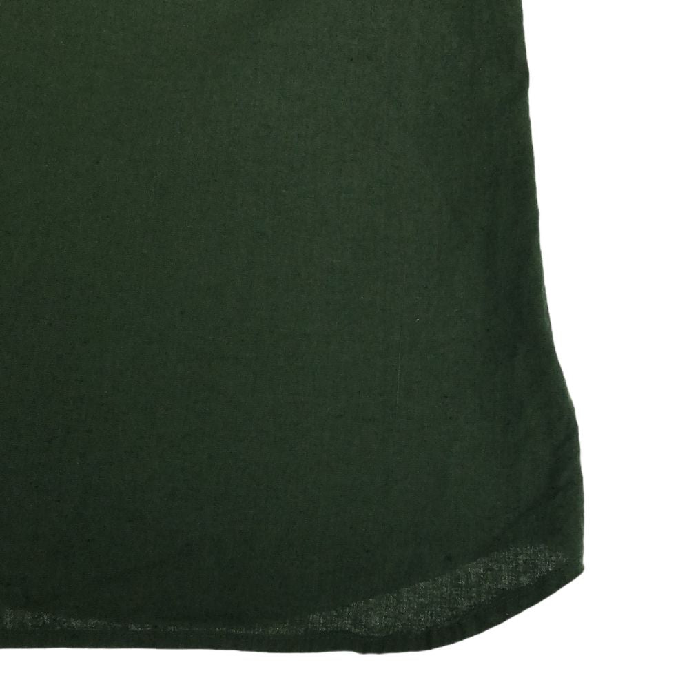 Indian インディアン リネンブレンド 長袖 ウエスタンシャツ L カーキ メンズ