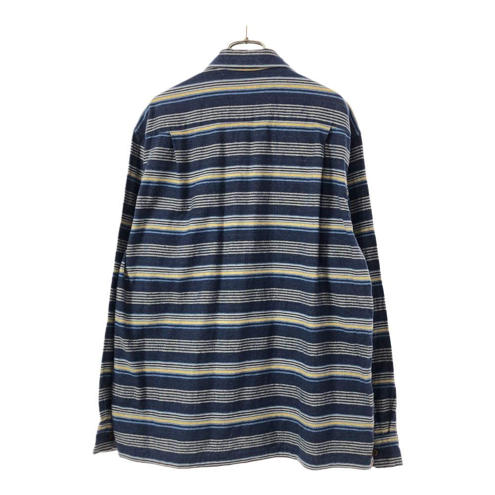 SUGAR CANE シュガーケーン 東洋エンタープライズ ボーダー 長袖 コットンシャツ LARGE ブルー系 メンズ