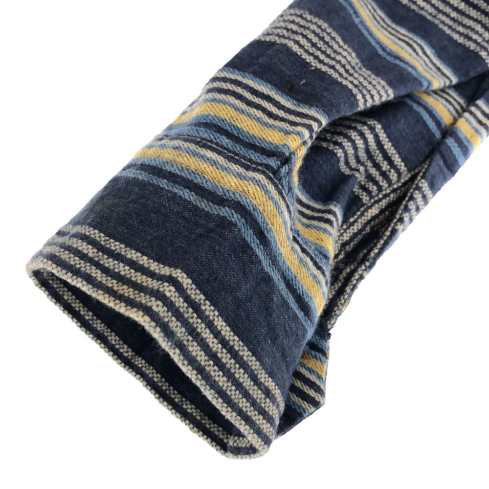 SUGAR CANE シュガーケーン 東洋エンタープライズ ボーダー 長袖 コットンシャツ LARGE ブルー系 メンズ