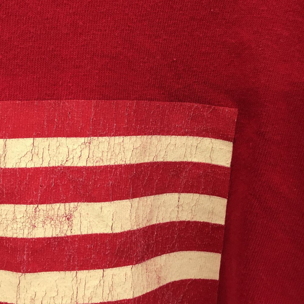 ポロジーンズ 長袖 Tシャツ L レッド POLO JEANS ロンT メンズ