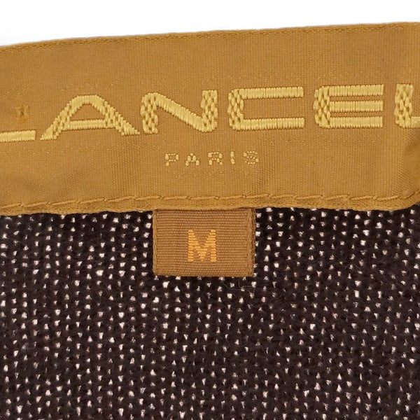 ランセル 長袖 ニット M オレンジ×ブラウン LANCEL セーター メンズ