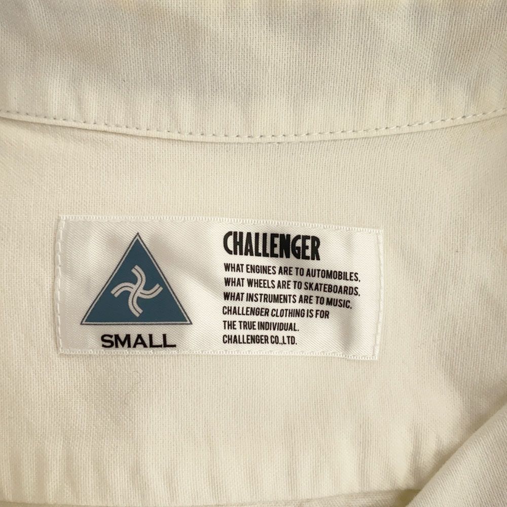CHALLENGER チャレンジャー 日本製 長袖 コットンシャツ S ホワイト系 メンズ