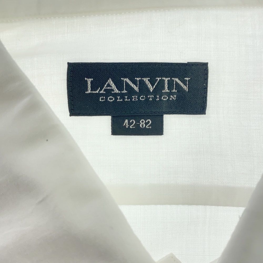 LANVIN ランバン 長袖 シャツ 42-82 ホワイト メンズ