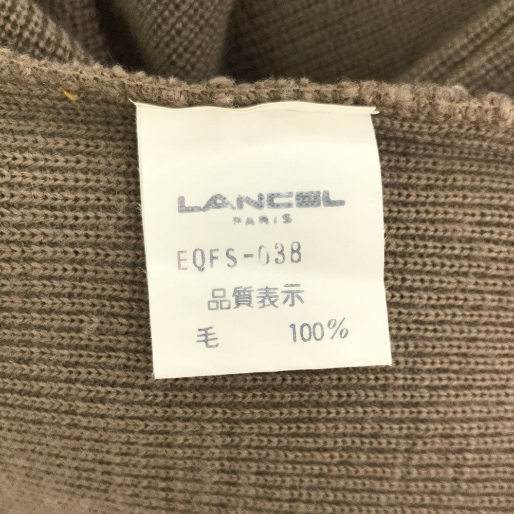 ランセル ウール 長袖 ワンピース M ブラウン LANCEL レディース