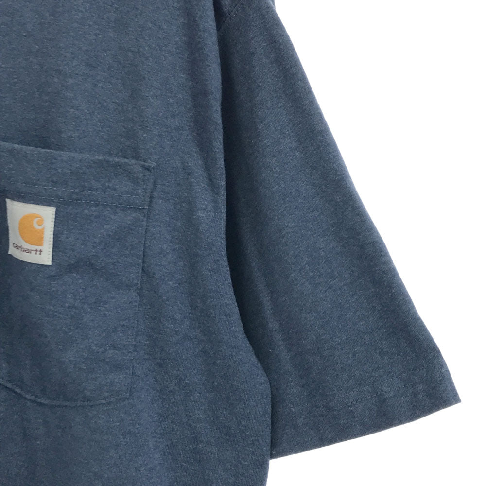 カーハート 半袖 Tシャツ M ブルー系 Carhartt ポケT メンズ