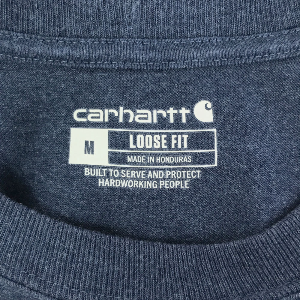 カーハート 半袖 Tシャツ M ブルー系 Carhartt ポケT メンズ