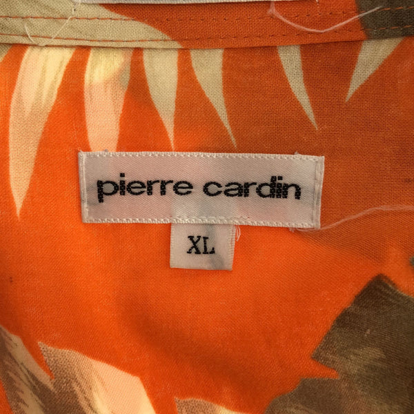 ピエールカルダン 総柄 半袖 シャツ XL オレンジ系 Pierre Cardin メンズ