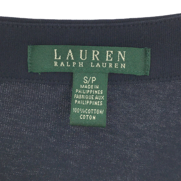 ローレンラルフローレン ノースリーブ ワンピース S ネイビー LAUREN RALPH LAUREN レディース