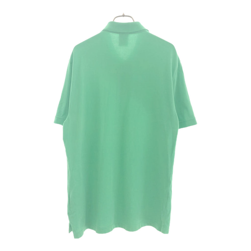 ナイキ ロゴ刺繍 半袖 ポロシャツ L グリーン系 NIKE 鹿の子地 メンズ