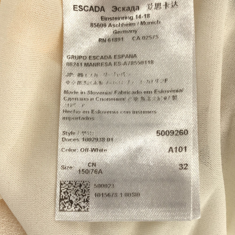 エスカーダ 半袖 ワンピース 32 ホワイト系 ESCADA レディース