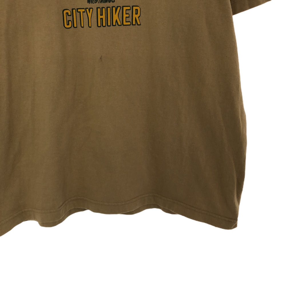 ワイルドシングス プリント 半袖 Tシャツ M カーキ WILDTHINGS メンズ