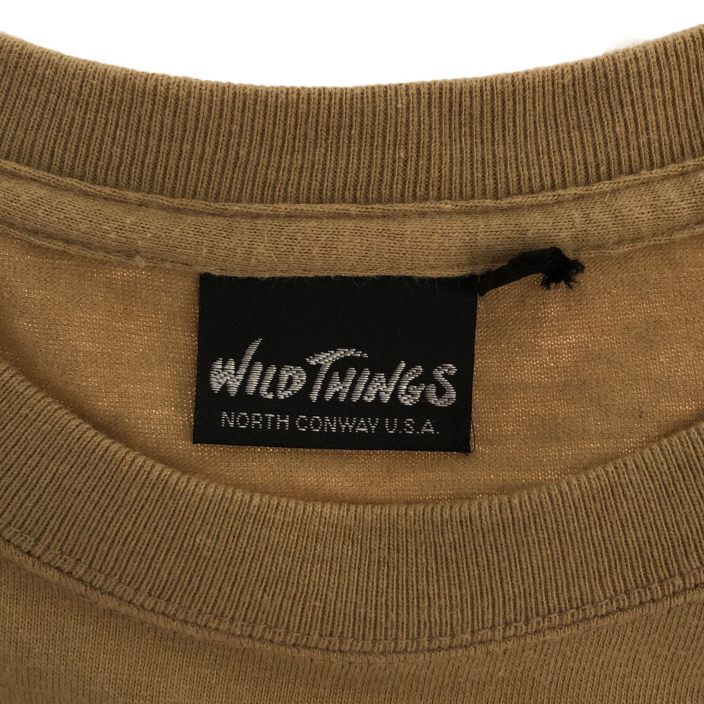 ワイルドシングス プリント 半袖 Tシャツ M カーキ WILDTHINGS メンズ