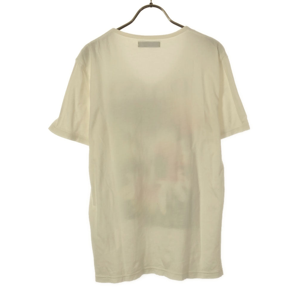 シップス 花 プリント 半袖 Vネック Tシャツ M ホワイト SHIPS レディース