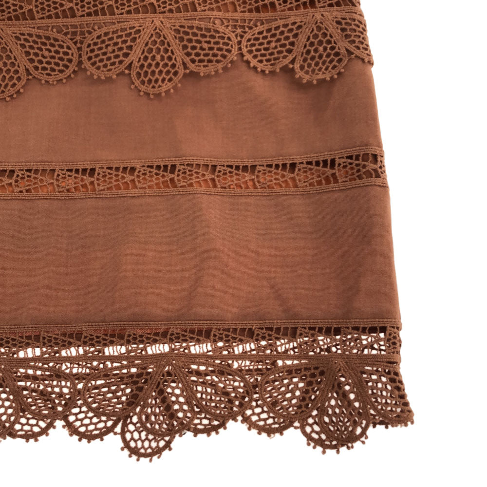 未使用 ANAYI アナイ ノースリーブ ワンピース 38 ブラウン系 タグ付き バックジップ レディース